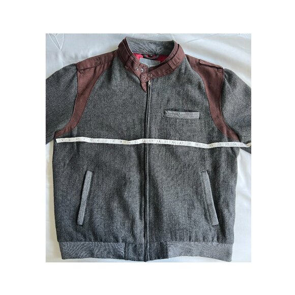 Slate and Stone Jacket/ Mens XL / Gray Tweed/ Burgundy Lining - Picture 6 of 9